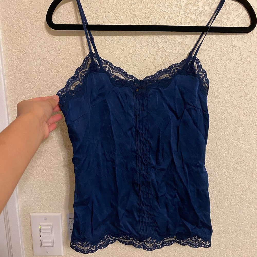 LACED dark blue tank top 🧿